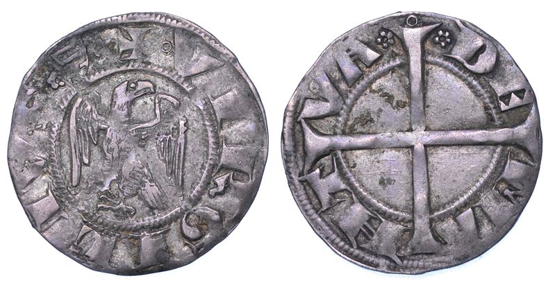 MANTOVA. LUIGI (1328-1360) o GUIDO GONZAGA (1360-1369) Grosso Aquilino.  - Asta Numismatica - Cambi Casa d'Aste