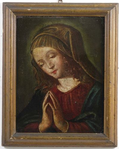 Scuola del XVIII secolo, Madonna orante, olio su tela