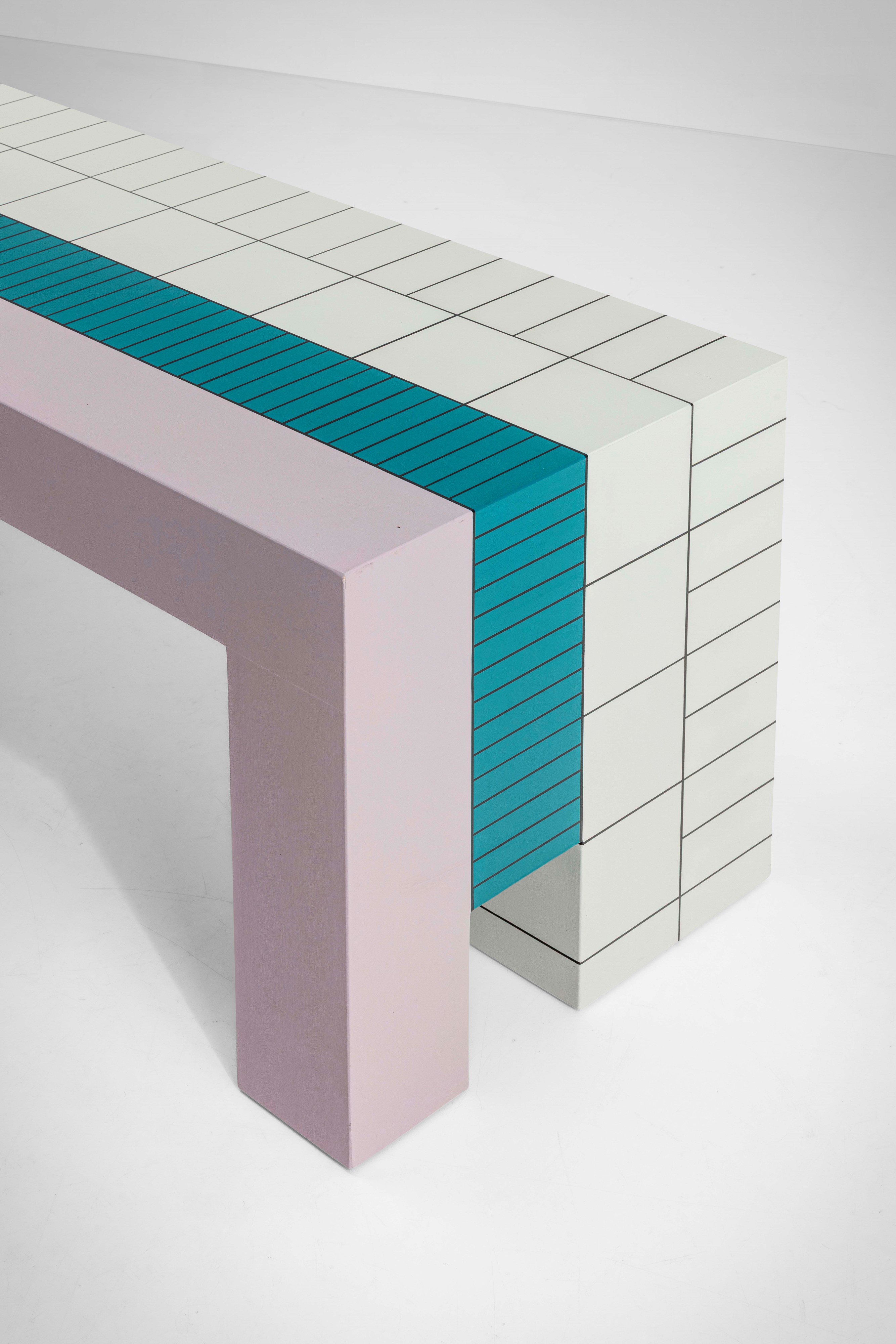 Monica Taverniti - Panca mod. MT2 in legno dipinto