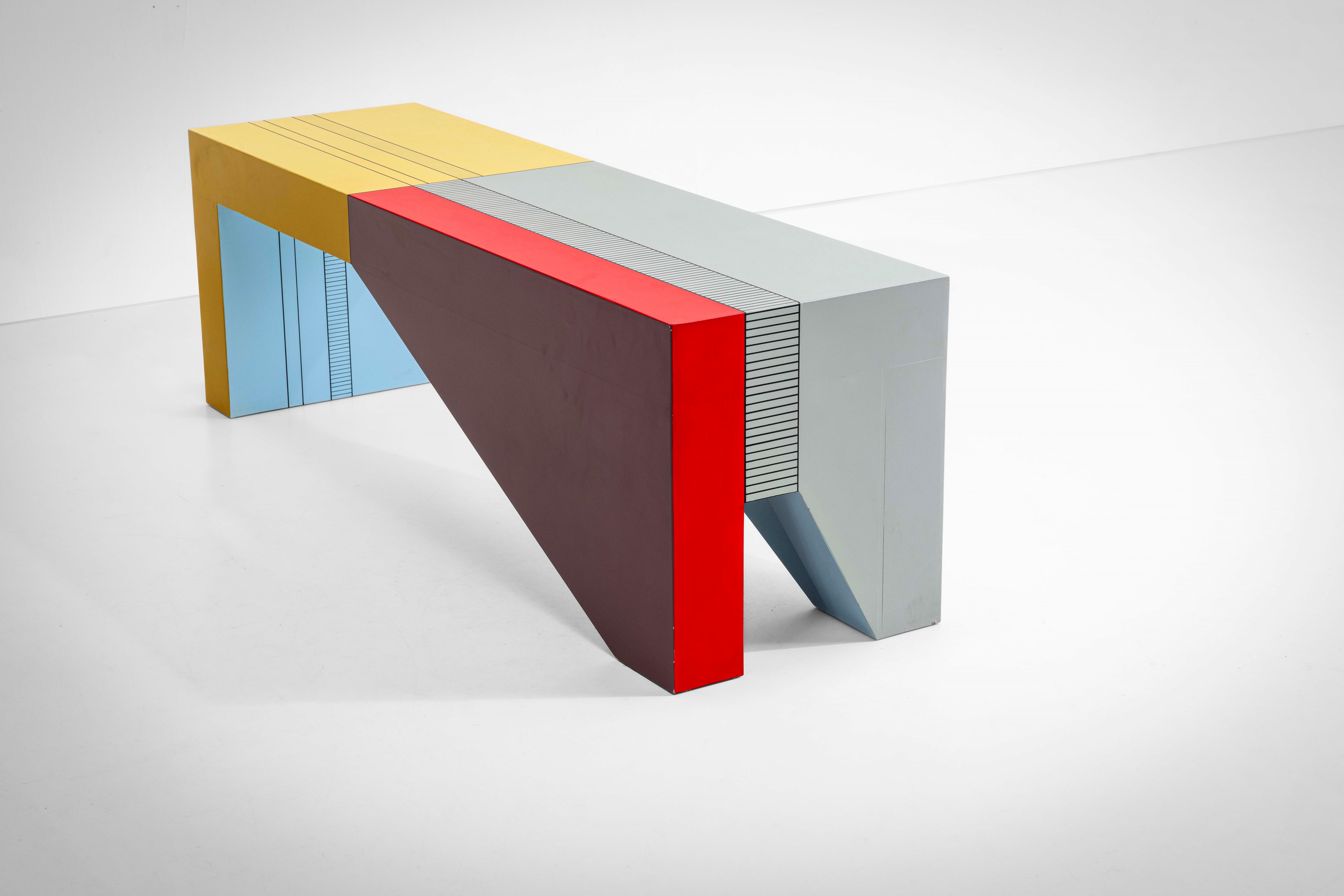Monica Taverniti - Panca mod. MT3 in legno dipinto