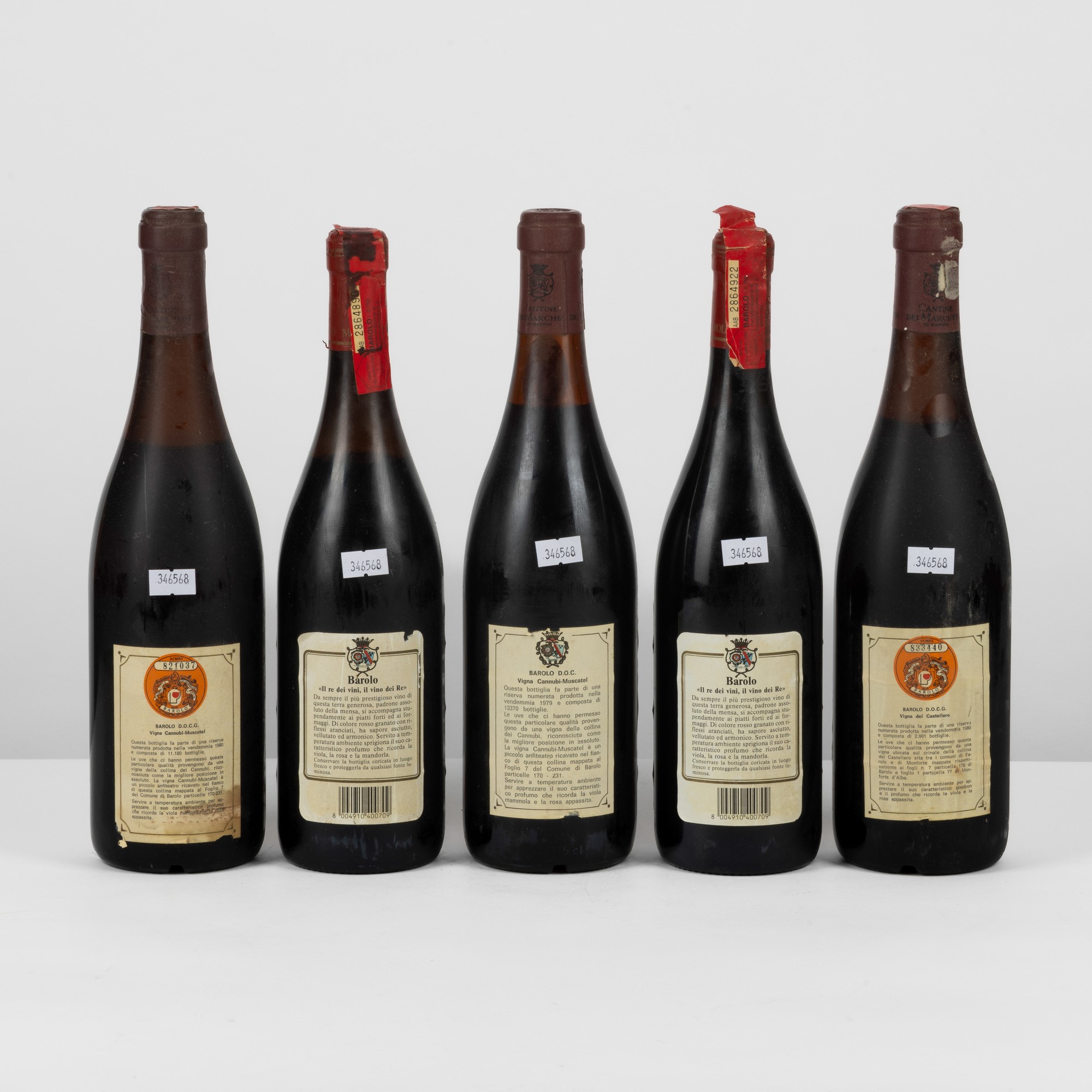 Marchesi Di Barolo, Vini Barolo Annate 1979, 1980, 1983 e BN/TS