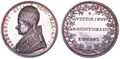 Gregorio XVI, Medaglia d'argento, Premio agli studenti dell'Università di Roma, 1832