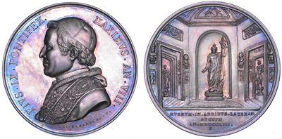 Giuseppe Cerbara, Medaglia annuale in argento del Stato Pontificio, Pio IX, 1853