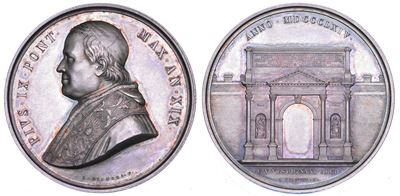Mastai Ferretti, Medaglia annuale in argento commemorativa dello Stato Pontificio (1864)