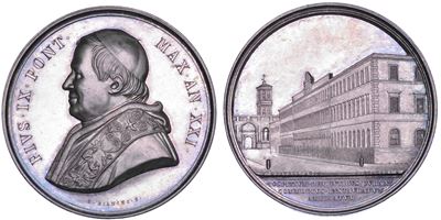 Giovanni Maria Mastai Ferretti, Medaglia annuale in argento 1866/A - Il nuovo manicomio di Roma