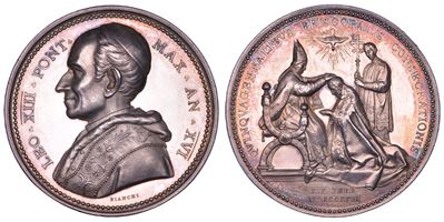 Leone XIII, Medaglia annuale in argento per il Giubileo Episcopale (1893)