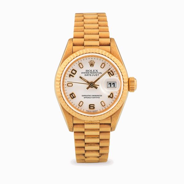 Rolex - Rolex Datejust ref. 69178 da donna in oro giallo 18k , con quadrante bianco e indici applicati, circa 2003