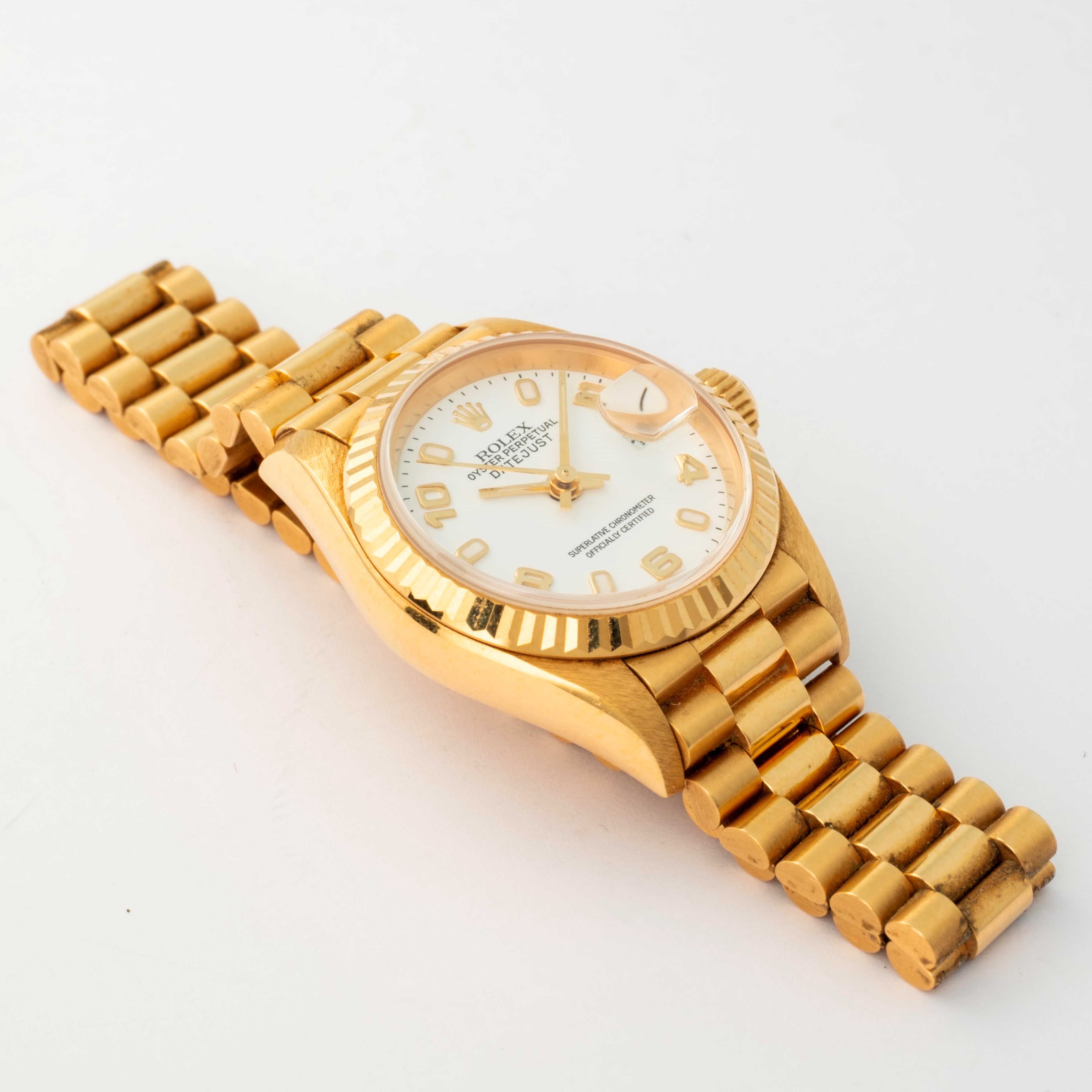 Rolex - Datejust ref. 69178, orologio da donna in oro giallo 18k