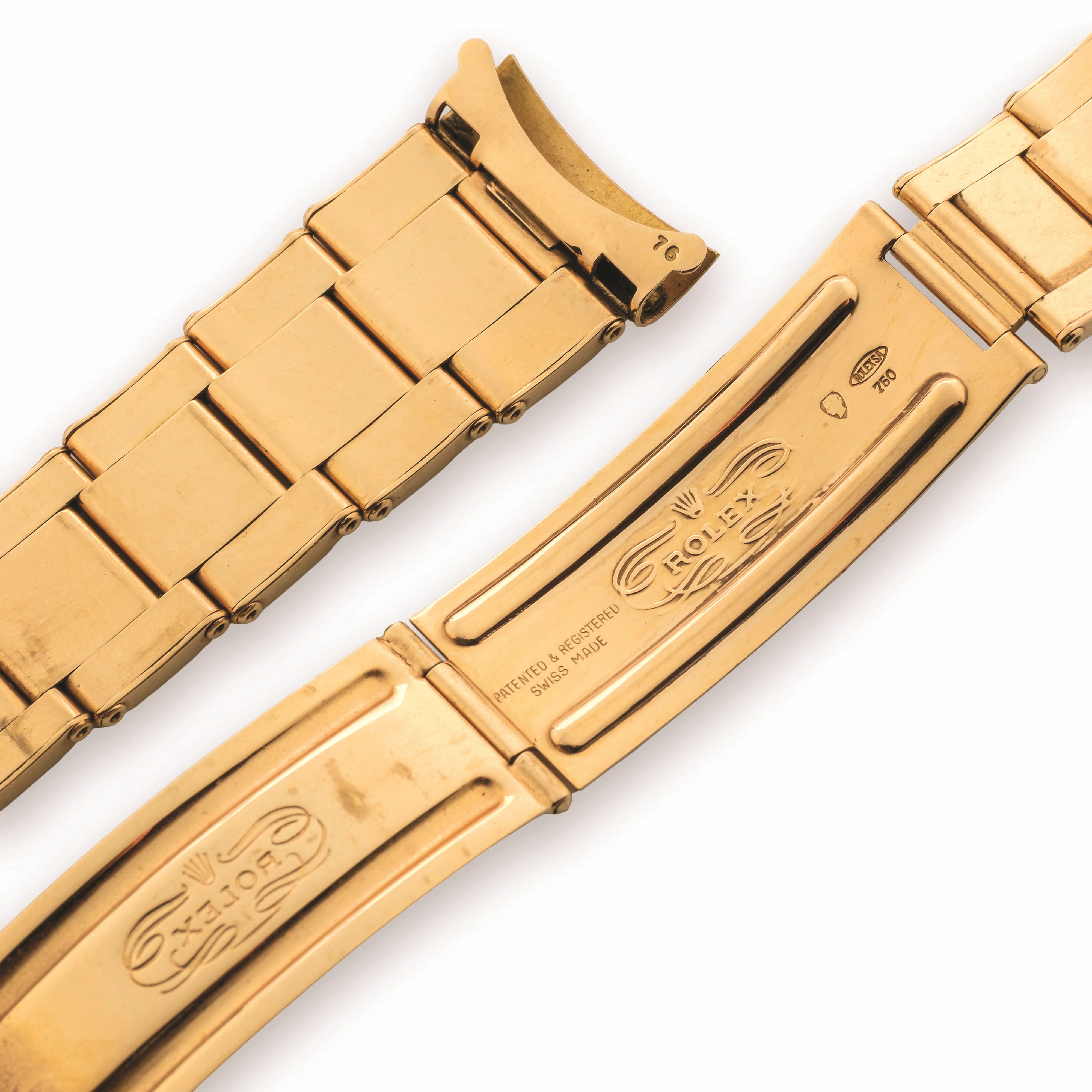 Rolex - Bracciale Oyster rivettato in oro giallo 18k, 1969