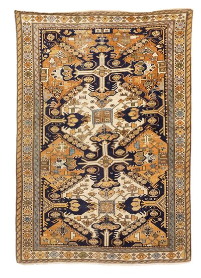 Tappeto Zeichur, Caucaso, fine XIX - inizio XX secolo, cm 188x130