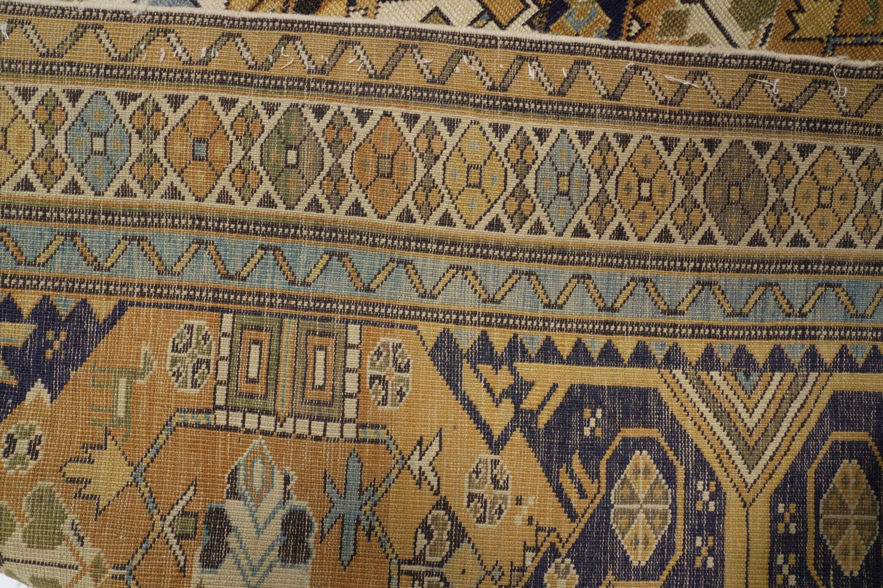 Tappeto Zeichur, Caucaso, fine XIX - inizio XX secolo, cm 188x130