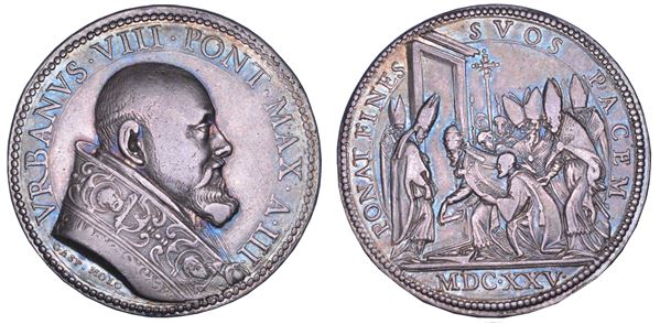 STATO PONTIFICIO. URBANO VIII (Maffeo Barberini), 1623-1644. Medaglia in argento 1625/A. III. Chiusura della Porta Santa.