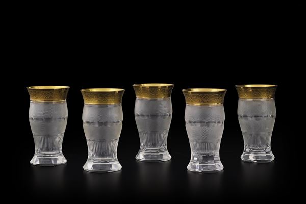 Dodici bicchieri “Splendid” Repubblica Ceca, Manifattura di Moser, XX secolo 