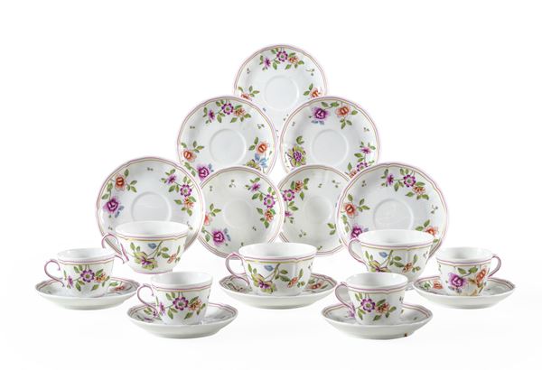 Servizio da tè e caffè  “Granduca Coreana” Doccia, Manifattura Richard Ginori, XX secolo 