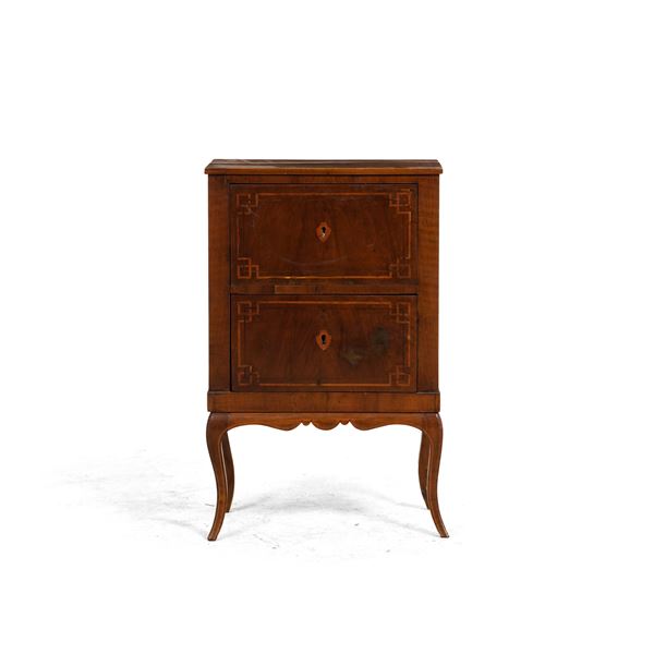 Comodino a due cassetti. XIX-XX secolo