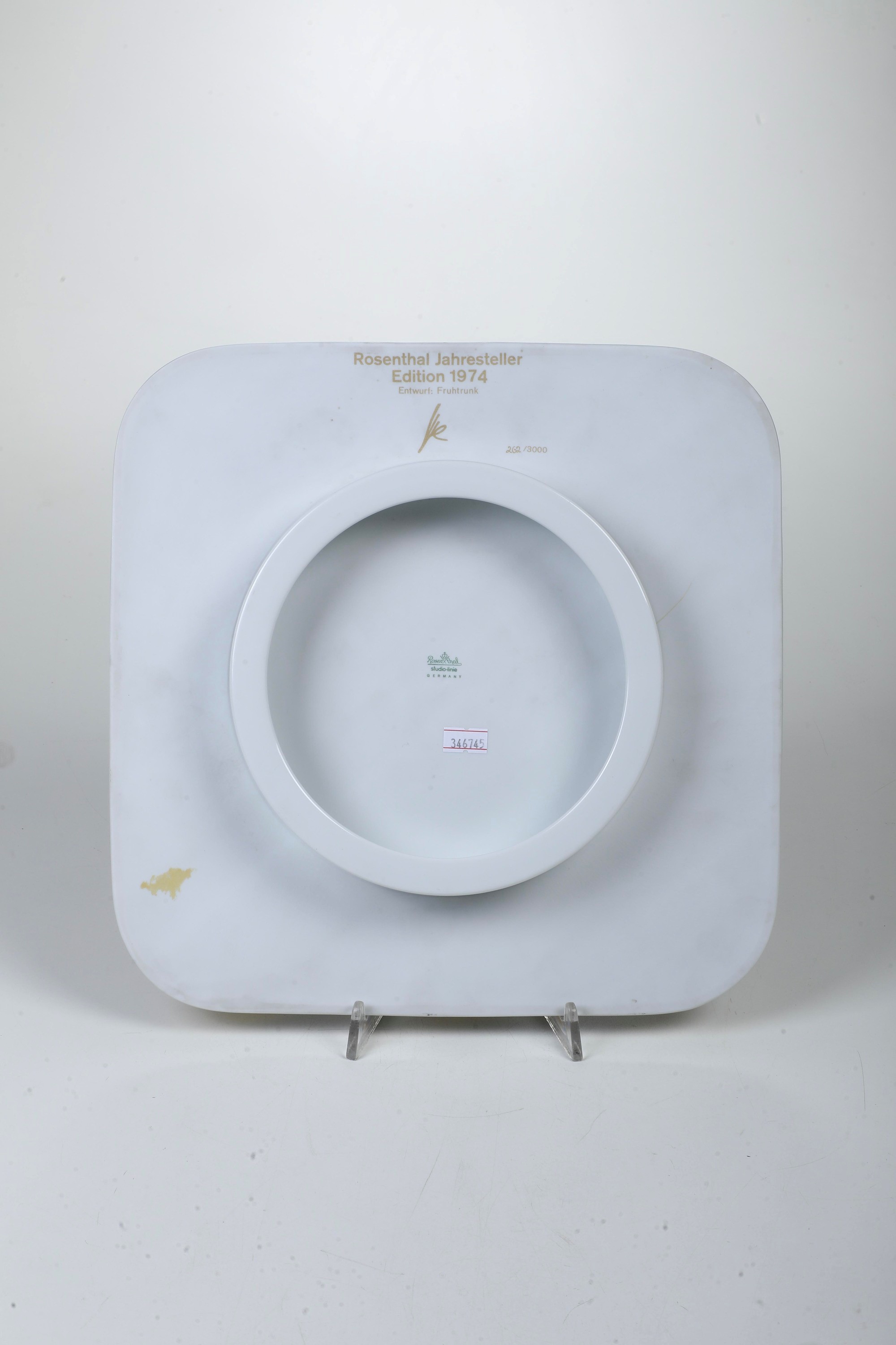 Rosenthal Studio-Line, Targa centrotavola, Germania, edizione 1974, design di Fruhtrunk