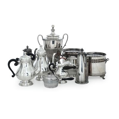 Set da Tè e Caffè in Metallo Argentato