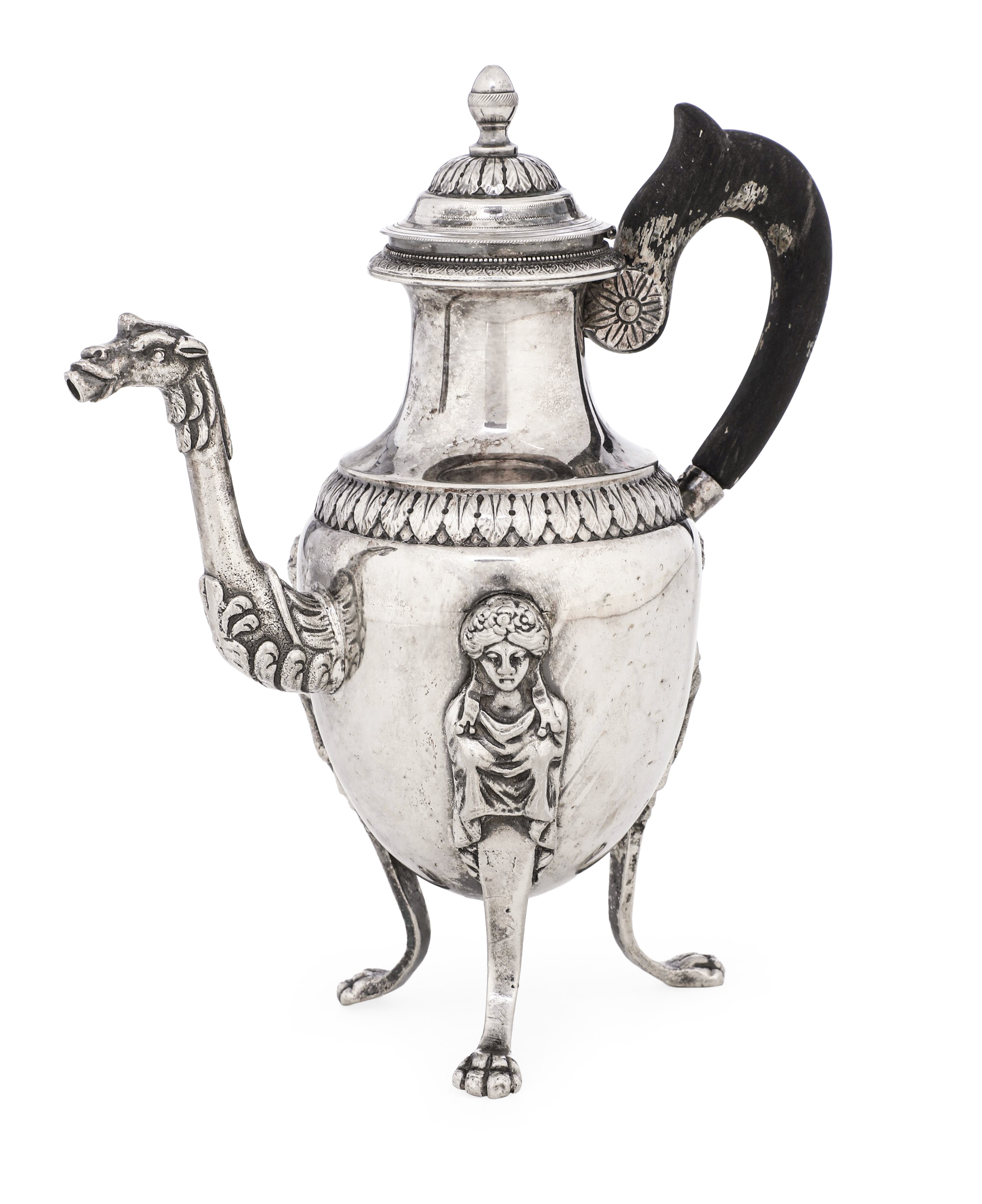 Caffettiera. Argenteria Artistica Italiana della Prima Metà del XX Secolo. Marchi Ad Imitazione D...