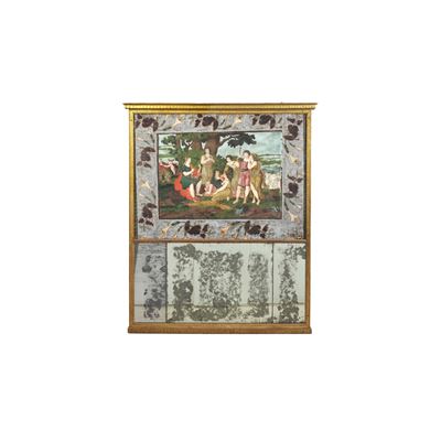 Caminiera in Legno Dorato con Dipinto