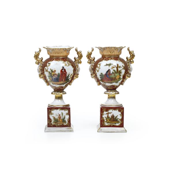 Coppia di vasi, fine XIX secolo. 