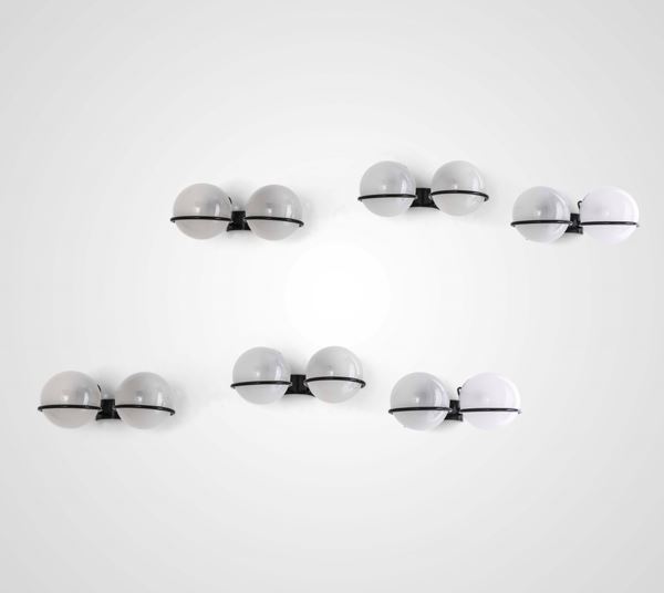 Gino Sarfatti - Sei lampade da parete mod 238/2