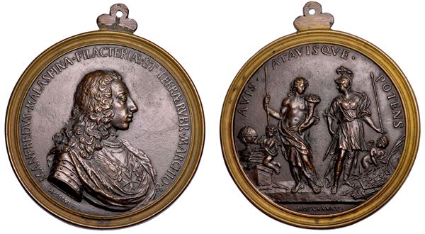 FIRENZE. MANFREDI MALASPINA, 1720-1787. Medaglia in bronzo 1745.