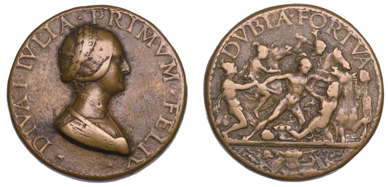 ROMA. GIULIA, figlia di Cesare, nata intorno al 76 a.C. Medaglia in bronzo.  - Asta Numismatica - Cambi Casa d'Aste