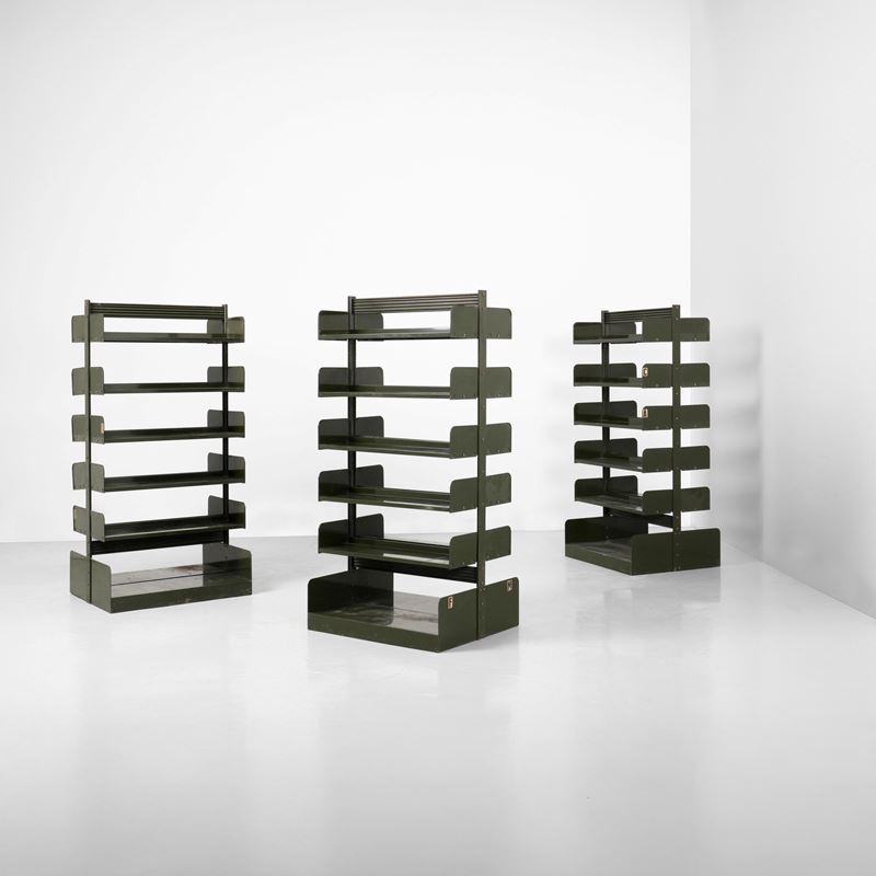 Lips Vago : Tre librerie mod. Congresso  - Asta Design Lab - Cambi Casa d'Aste
