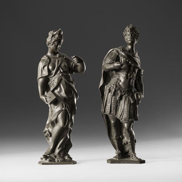 Arte tardo manierista italiana, fine del XVI secolo. Ambito di Tiziano Aspetti (1559-1606) Marte e Afrodite (?)