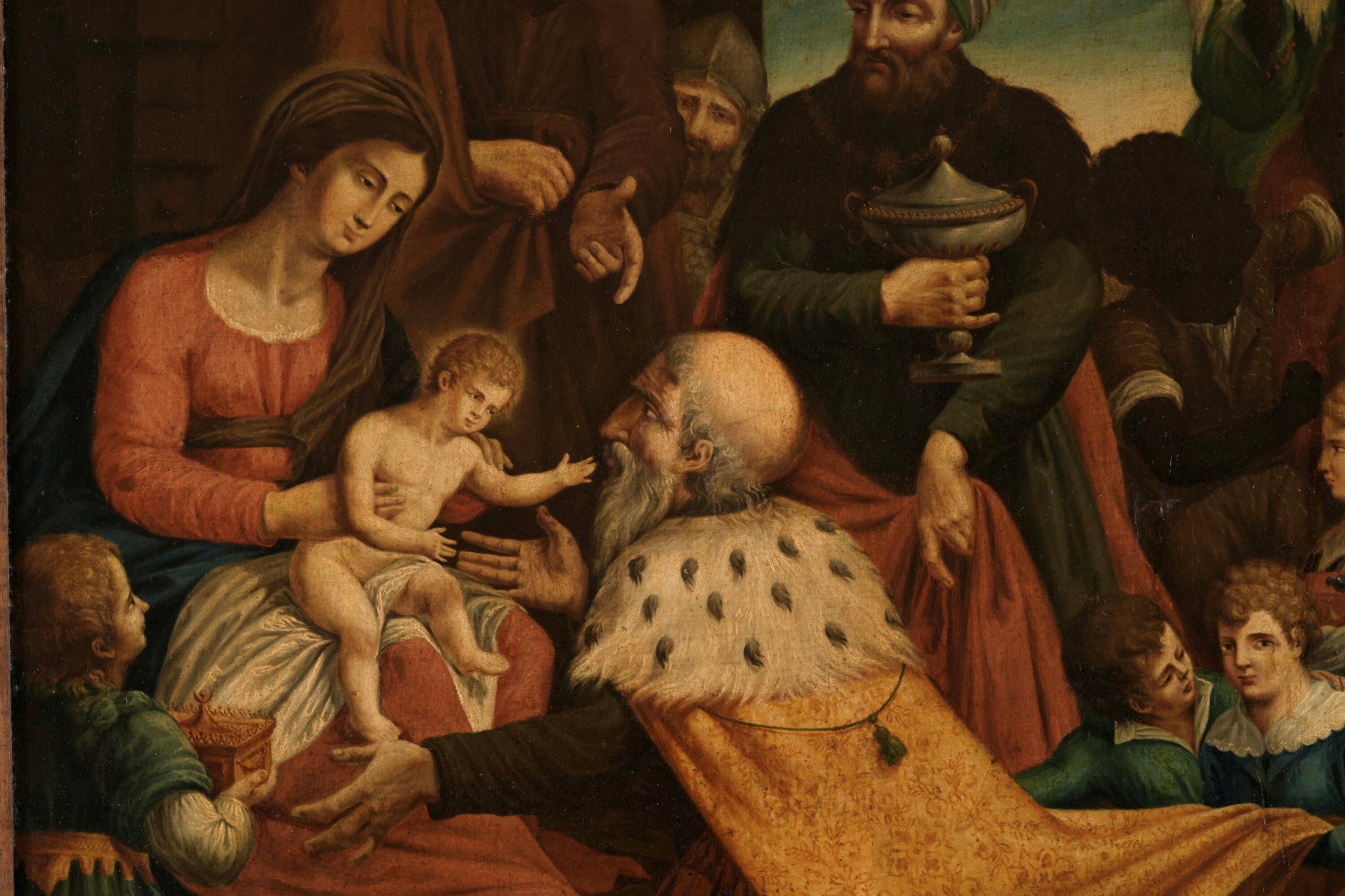 Scuola del XVIII secolo, Adorazione dei Magi, olio su tela