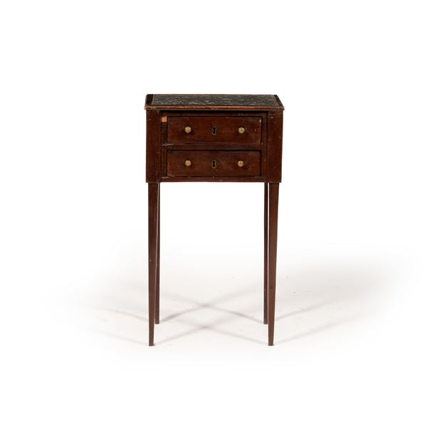 Antico comodino piano marmo