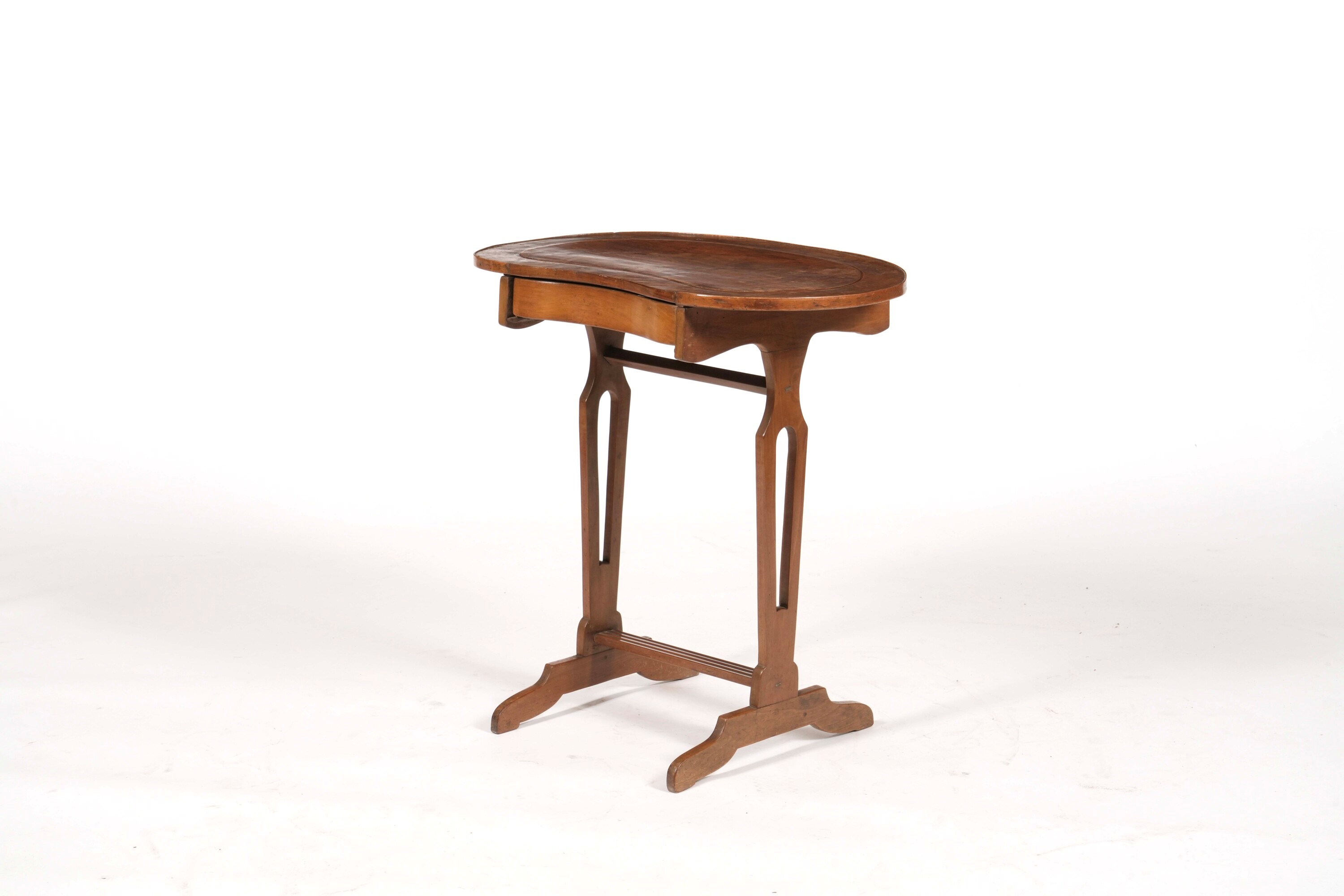 Tavolo a fagiolo, arredamento in legno, cm 69x48x80