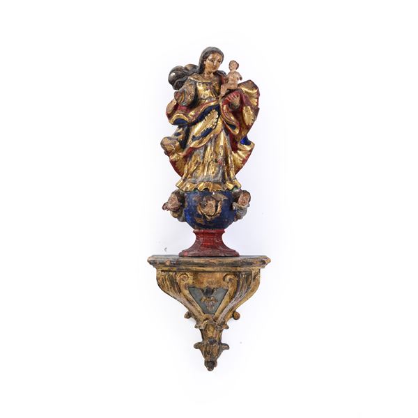 Madonna con Bambino. Arte barocca del XVIII secolo