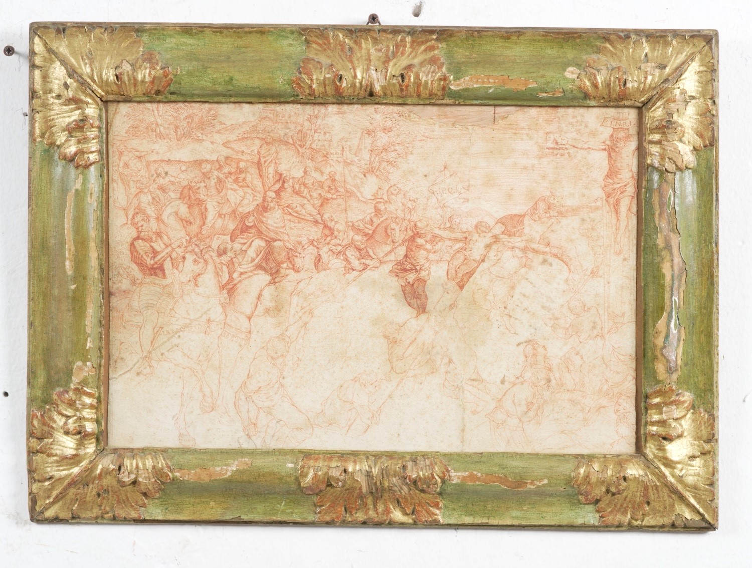 Scuola del XVII-XVIII secolo, Studio di Crocifissione ed Ercole e Onfale