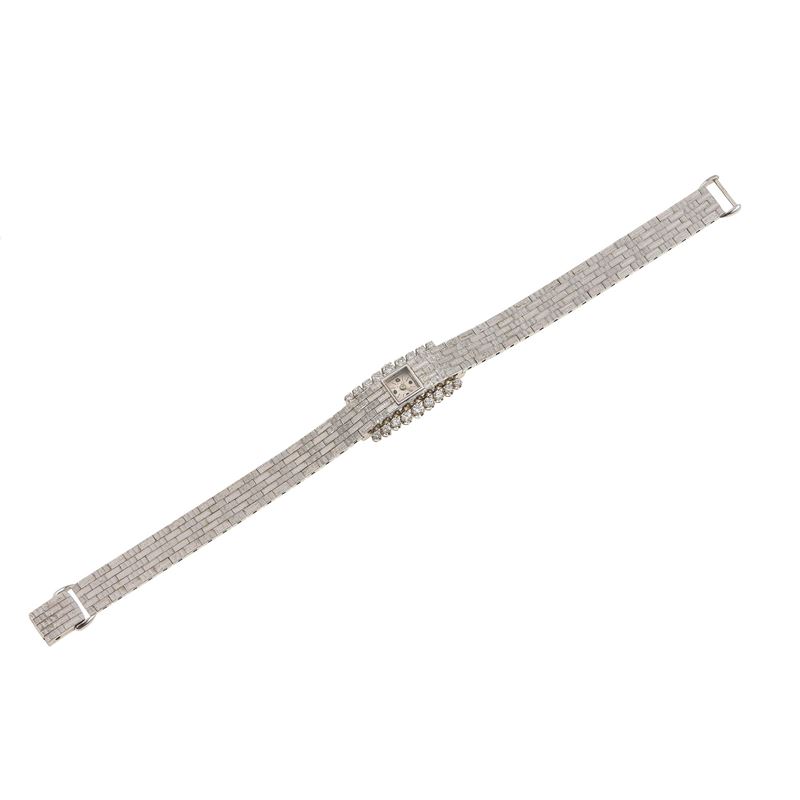 Diamond and gold lady's wristwatch. Signed Vacheron Costantin Genève, ref. 6190. The movement has not been tested for the accuracy of time and may need a service  - Auction Fine Jewellery - Cambi Casa d'Aste