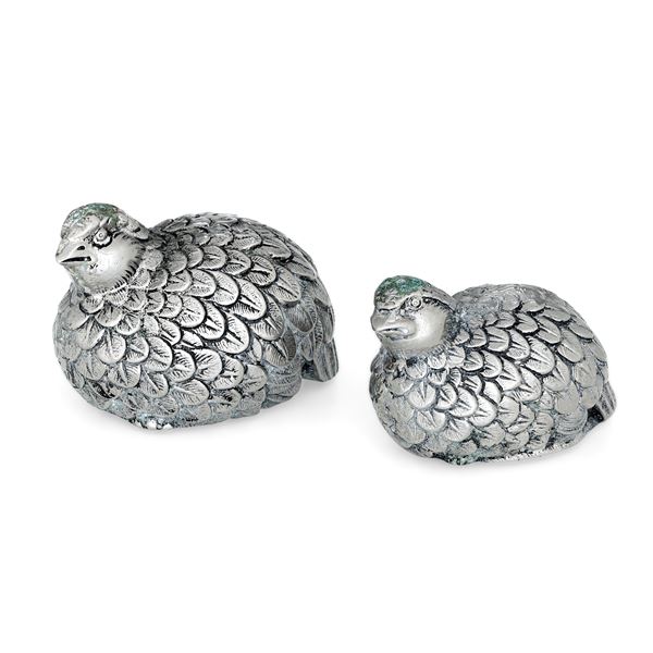 Sale e pepe a forma di quaglia. Maison Gucci, XX secolo