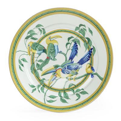 Piatto da Portata Hermès "tucano" Limoges, Verso la Fine del XX Secolo