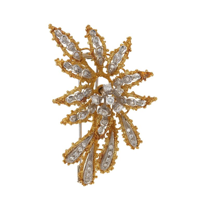 Spilla con piccoli diamanti  - Asta Fine Jewellery - Cambi Casa d'Aste