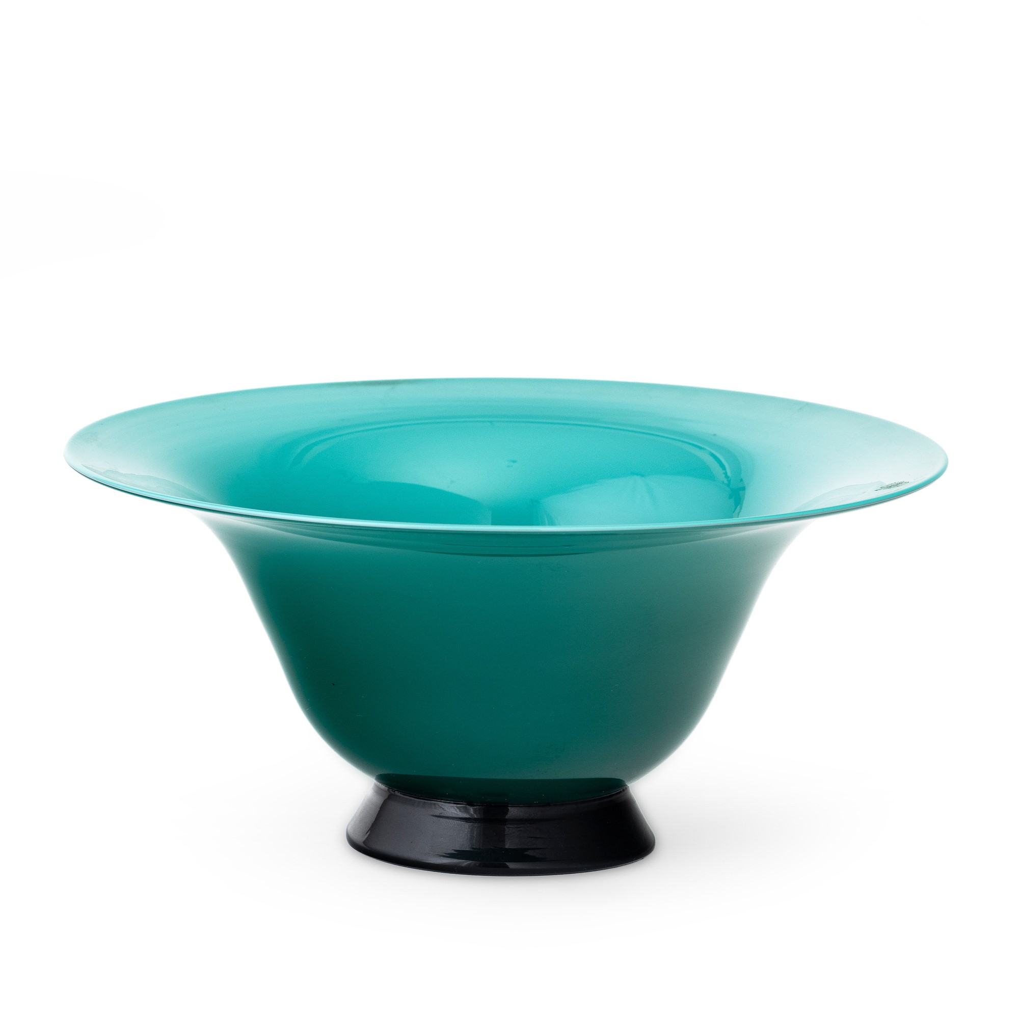 Venini, Vaso Murano 1997 in vetro soffiato opalino verde