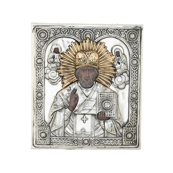 Icona con San Nicola di Myra. Russia (?) XX secolo