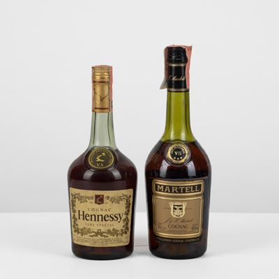 Hennessy & Martell, Cognac (2 bottiglie da 70cl, 40% Vol)