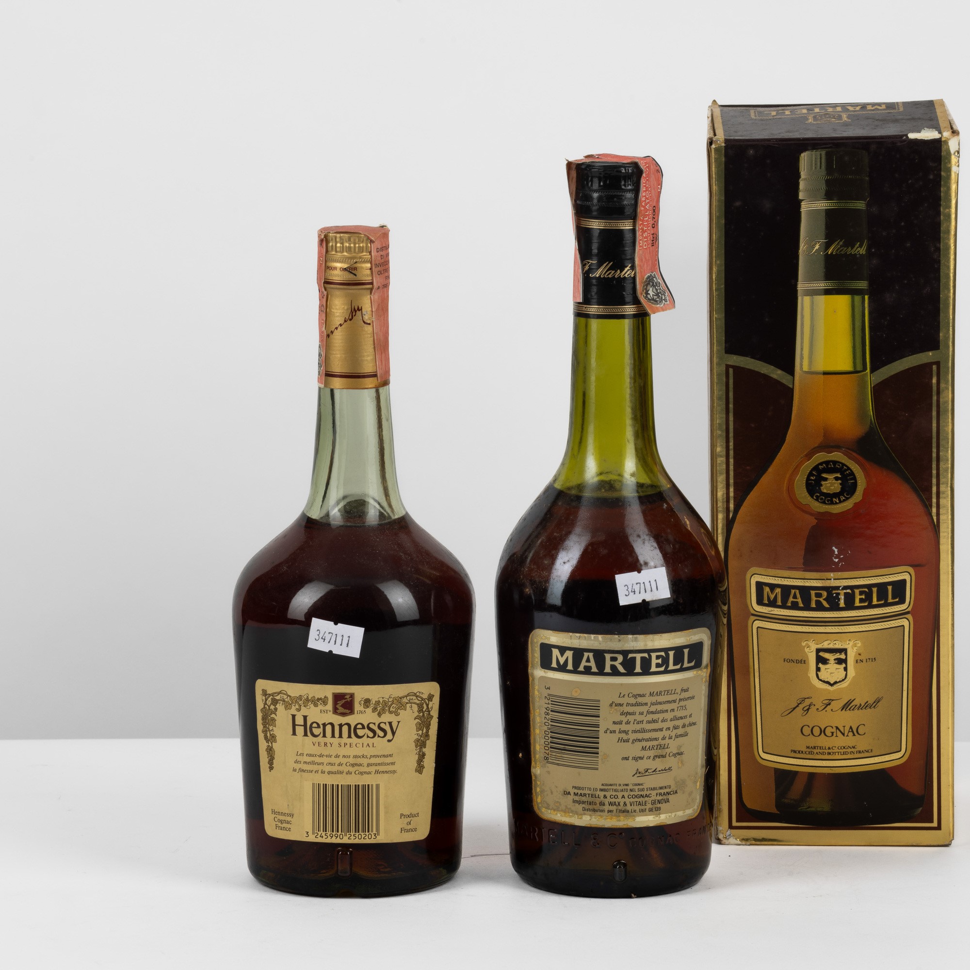 Hennessy & Martell, Cognac (2 bottiglie da 70cl, 40% Vol)