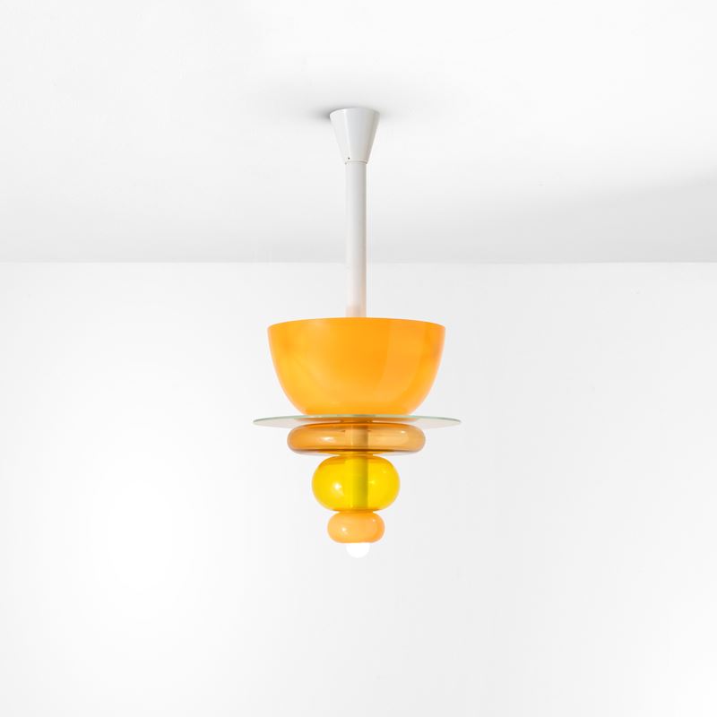 Ettore Sottsass : Lampada a sospensione mod. Firenze  - Asta Design 200 - Cambi Casa d'Aste