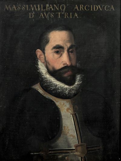 Scuola del XVII secolo, Ritratto di Massimiliano Arciduca d'Austria, olio su tela