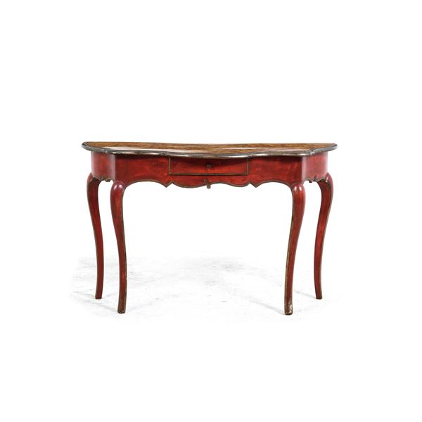 Console in legno dipinto. XX secolo