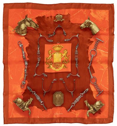 Hermès, Foulard "parures Equestres"