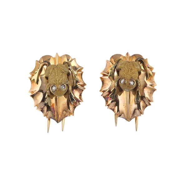 Coppia di clips "rane"