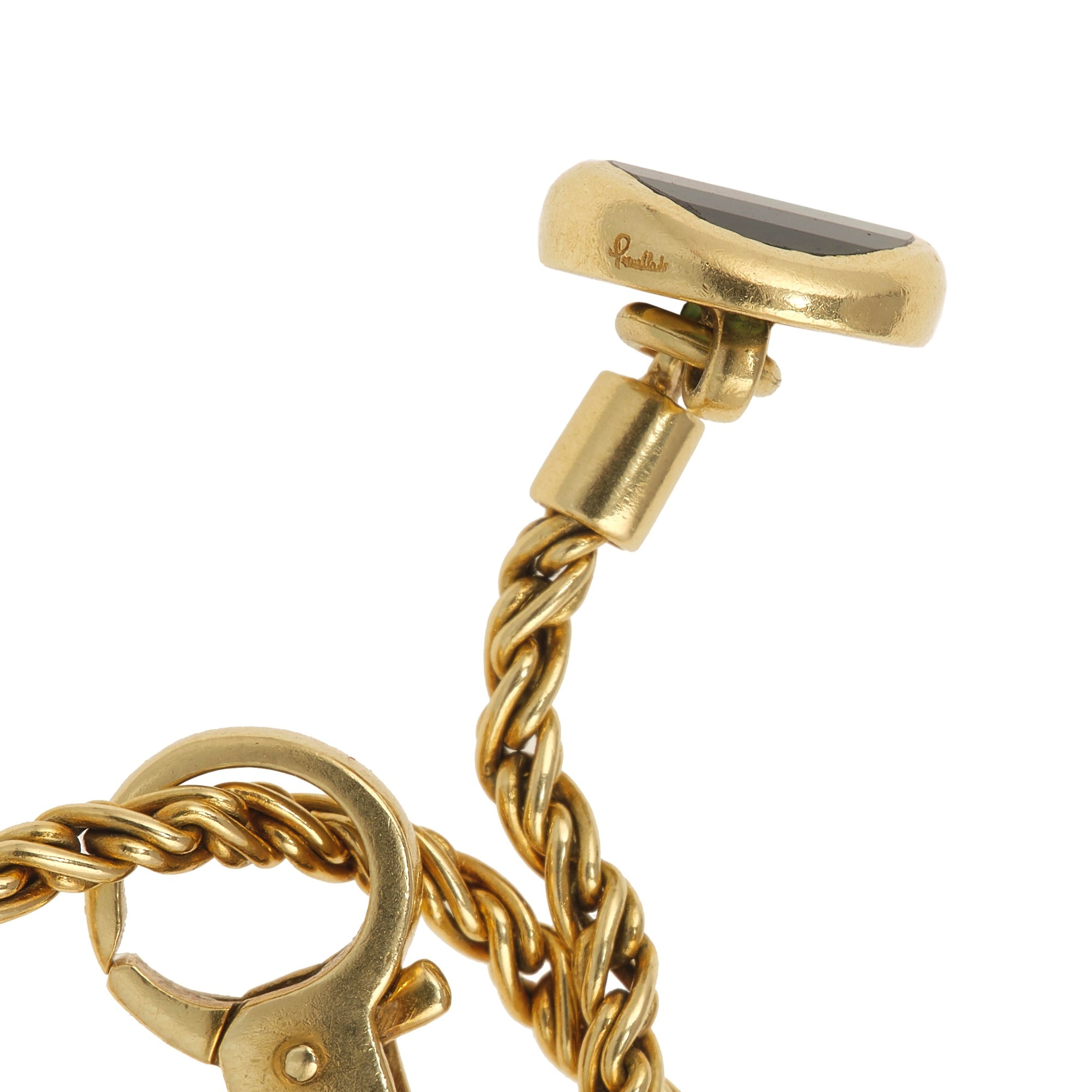 Pomellato, Bracciale in oro giallo 750 con prasiolite sfaccettata