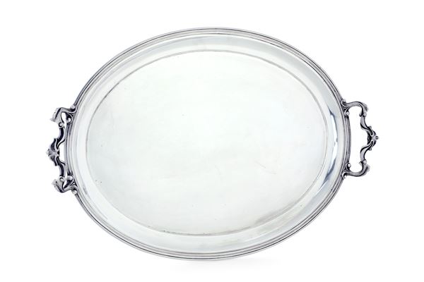 Vassoio. Argenteria milanese della prima metà del XX secolo, argentiere Miracoli