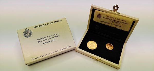 SAN MARINO. Lotto di due monete.